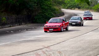 Carrefour - scenic car drive on winding road | Trending HD Video