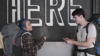 Travelon - couple laughing while talking | Trending HD Video