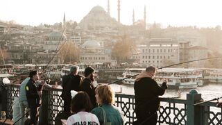 Travel Backpack - sunny day on galata bridge istanbul | Trending HD Video