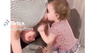 Baby Drinking  Milk in Funny way