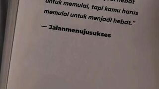 Gak perlu tunggu hebat untuk memulai sesuatu
