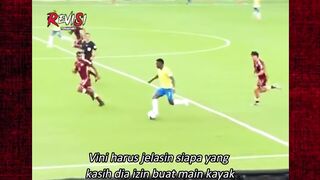 Momen Vini bener-bener lupa kalau ini cuma laga persahabatan lawan Modric! ????????