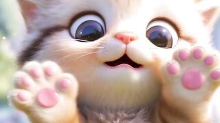Adorable kitten cartoon