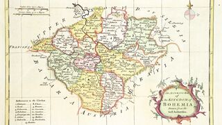 Map of Kingdom of Bohemia. Peta Kerajaan Bohemia. Kingdom of Bohemia Map