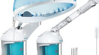 DENFANY Hair Steamer, 2 in 1 Hair and Face Steamer for Natural Hair