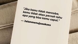 jika kamu tidak mencoba maka tidak ada yang tau apa yang bisa kamu capai