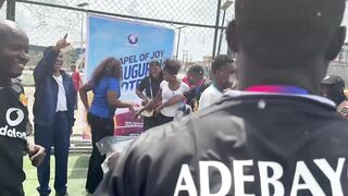 Church football celebration