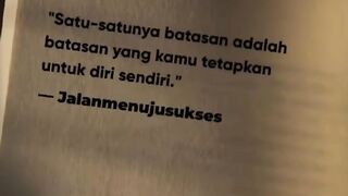 satu satunya batasan adalah yang kamu tetapkan untuk diri sendiri