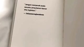Jangan menyerah pada sesuatu yang benar kamu inginkan