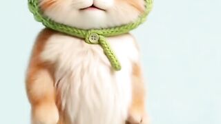 This kitty in a green hat dances like a square-dance champion????????, moves flashier than disco
