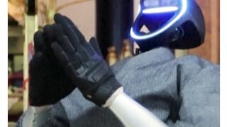 Japan's AI-powered robot monk Buddharoid converses at temple presentation