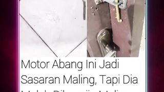 Nampak aksi pencurian motor di sebuah kos