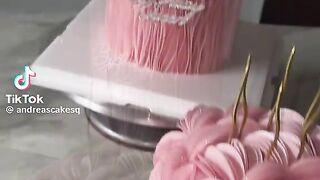Beautiful Pink Birthday Cake