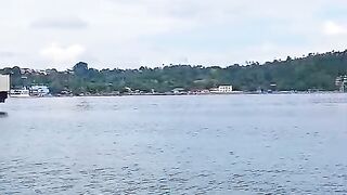 Fishing spot with beautiful nature and calm seawater