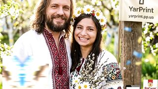 "Palm Sunday brings joy and cheer,   Yarovoy family smiles sincere. ????