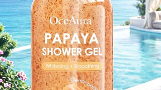 OceAura Papaya Shower Gel – Whitening & Smoothing Body Wash 237ml