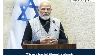 Indian Prime Minister Modi addresses Israeli Knesset