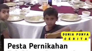 PESTA NIKAHAN YANG TAK BIASA : PENGANTIK TOLAK KADO DAN MINTA SETIAP TAMU BAWA 1 ANAK YATIM