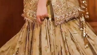 Golden Fancy Wedding Dress