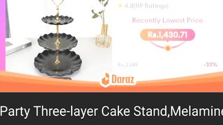 Party Three-layer Cake Stand, Melamine Multi-layer Fruit Plate Paper Cup Cake