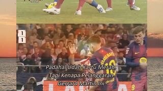 Padahal udah kartu merah, tapi kenapa pelanggaran Gerrard Martin ini tiba tiba jadi di ubah kartu kuning