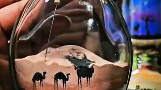 Sand art in a bottle