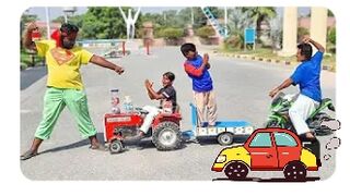 Funny videos Mini Tractor and Jeep Chor Funny Video 2023