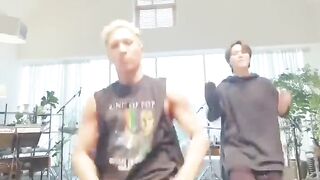Jimin and Taeyang doing VIBE Challenge