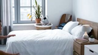 From messy wardrobe & cramped space to two calm minimalist bedrooms. Silent before after. No narration. Just results. ????️????✨