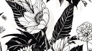 Aesthetic Flower Background | Black & White Vibes