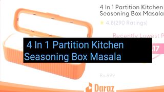 4 In 1 Partition Kitchen Seasoning Box Masala