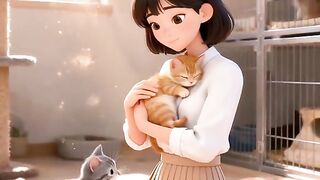 pekerjaan yang tugasnya cuma meluk anak kucing