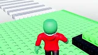 Roblox Style Obby Gameplay with Green Character