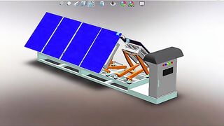 3D Simulasi auto braket solar panel