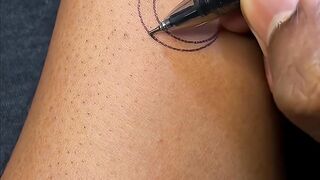 Easy Cosmic Ink: Moon, Star, and Planet Mix Tattoo | gel pen art ….#tattoo #art