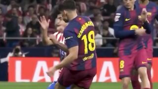 Dalam bentrokan ini melawan Atlético Madrid, Gerard Martin melakukan tekel keras yang menurut banyak orang layak diganjar kartu merah langsung.