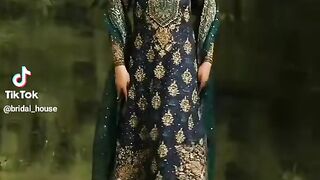 Beautiful Fancy Peacock Colour Dress Design