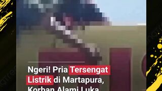 ngeri sangkut di tiang listrik