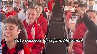 Satu Pesawat Penuh Fans Bayern Munchen! ????️⚽️