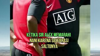 Alasan di balik larangan selebrasi salto Sir Alex Ferguson ke Nani. ????????‍♂️