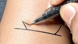 Wrist Art: Boat ???? Under Moonlight ???? tattoo idea ….#gelpenart #tattoo #art