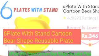 6Plate With Stand Cartoon Bear Shape