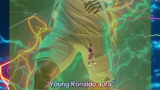 Young Cristiano Ronaldo aura memancarkan percaya diri dan skill luar biasa di lapangan! #CR7 #Ronaldo #GOAT keren