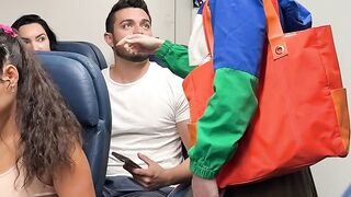 Old lady transforms on airplane