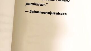 Sukses adalah hasil dari tindakan, bukan hanya pemikiran