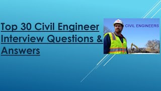 Civil Engineer Interview Questions and Answers |  @AliAzizQualityEducation ​