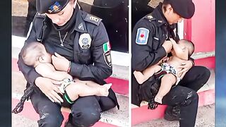 Aksi heroik seorang polisi Meksiko 2