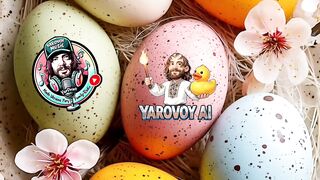 Christ is Risen!   Happy Easter to everyone — may even the eggs in your fridge laugh today