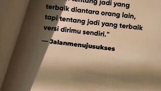 bukan tentang jadi terbaik diantara orang lain, tapi jadi terbaik dari dirimu sendiri