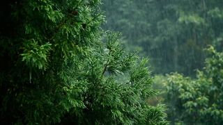 Rainy Day in Green Jungle | Relaxing Nature Background Video (Free Footage Download)